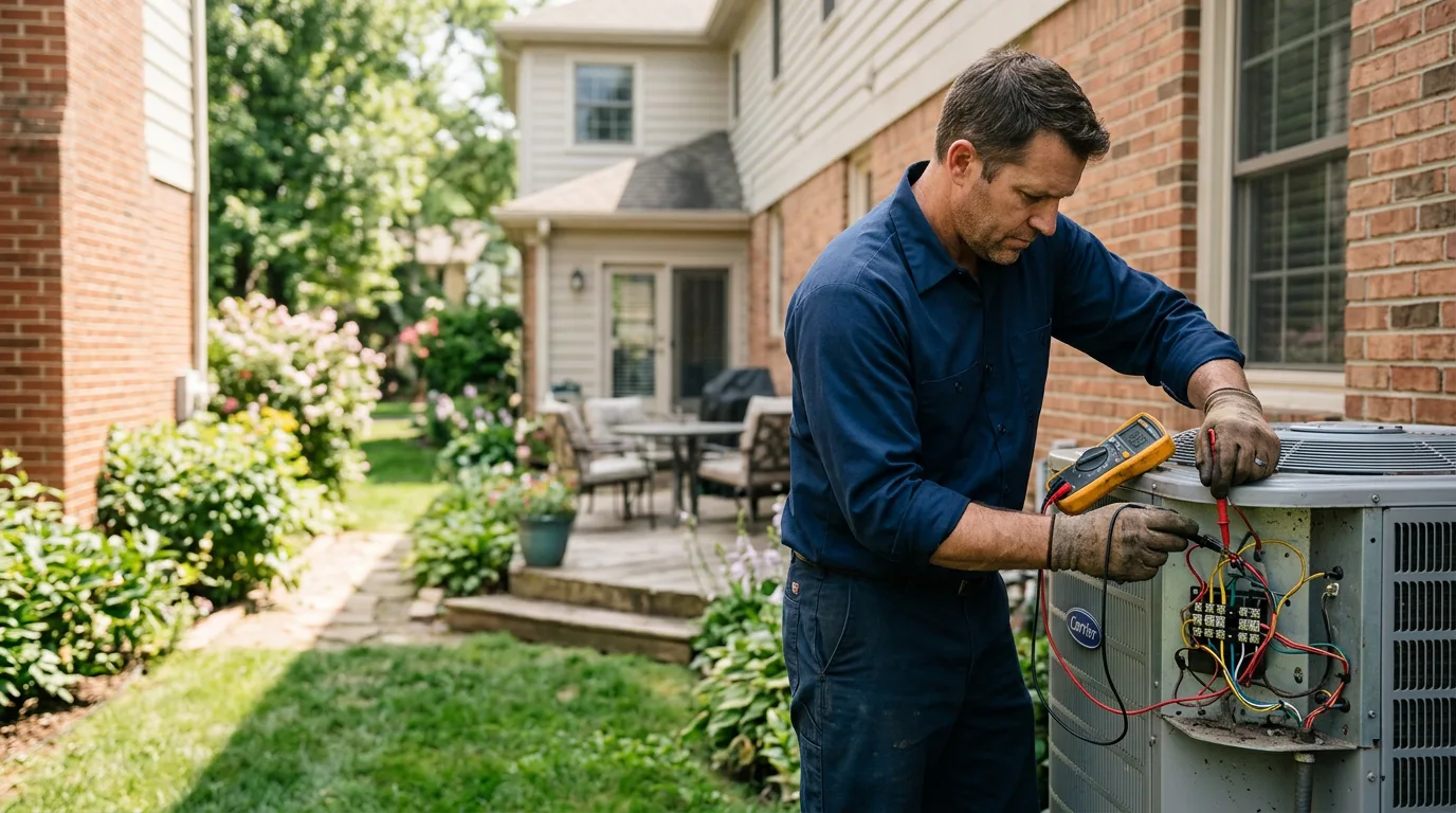 HVAC technician working near Hollis, OK